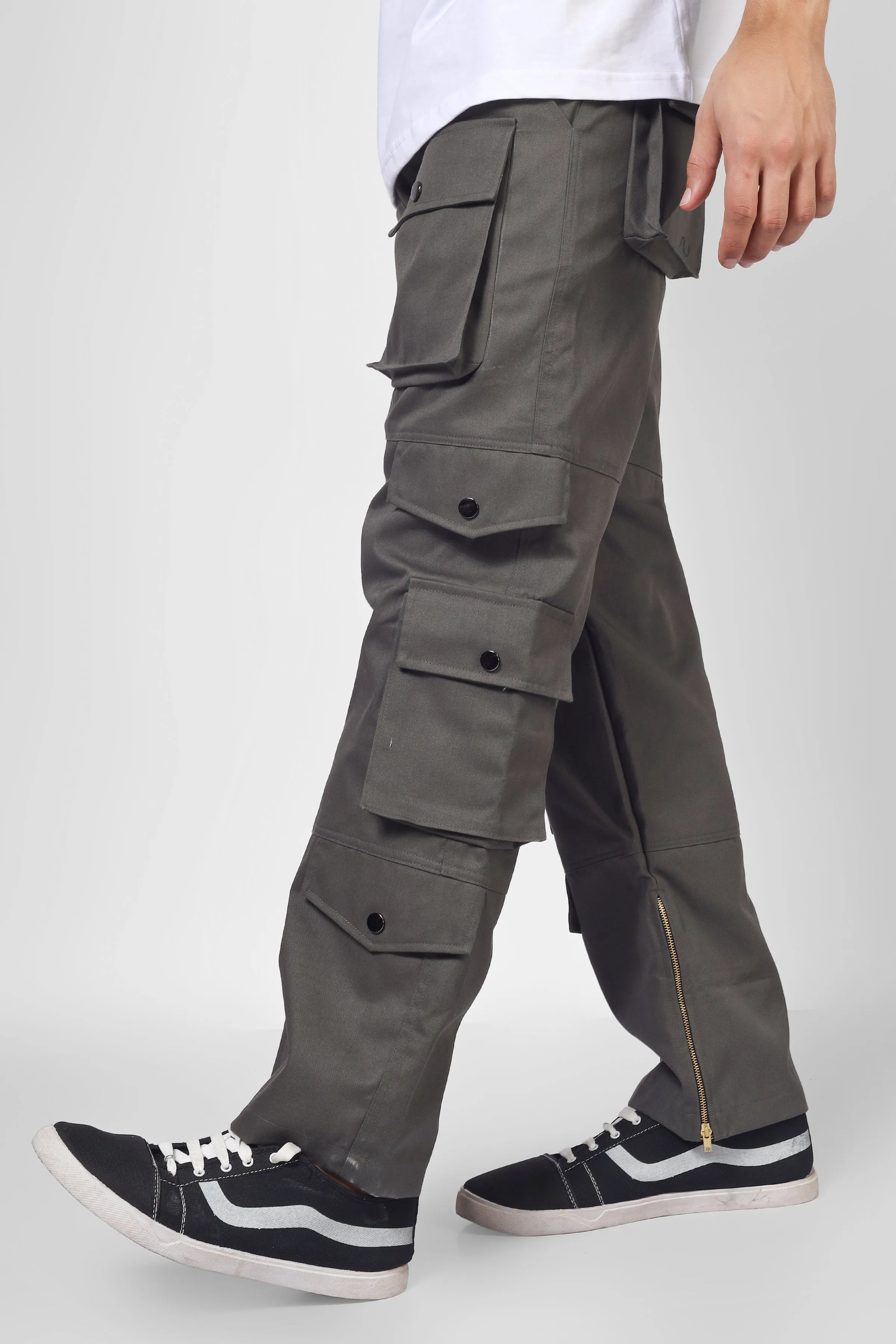 Shadow Grey Cargo pants With 8 Cargo Pocket