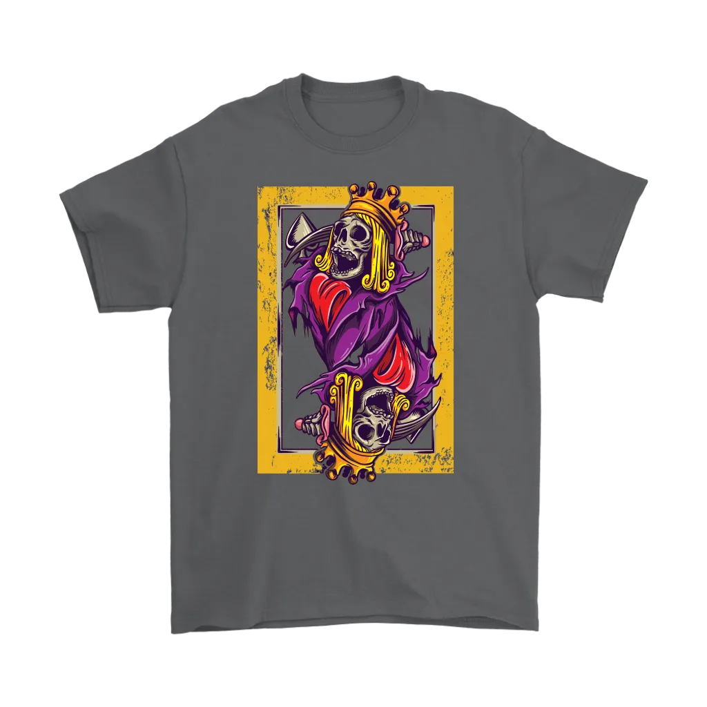Skeleton King Playing Card T-shirt, Suicide King Shirt