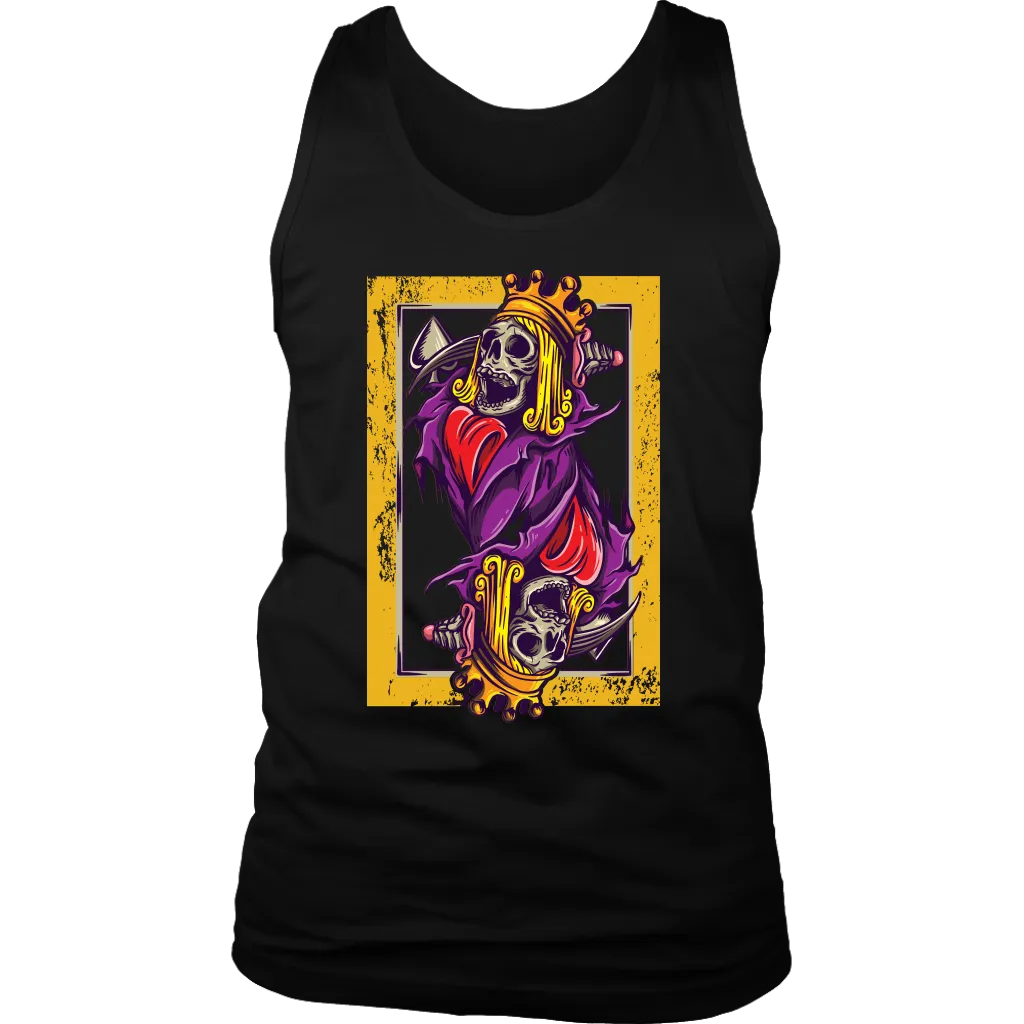 Skeleton King Playing Card T-shirt, Suicide King Shirt