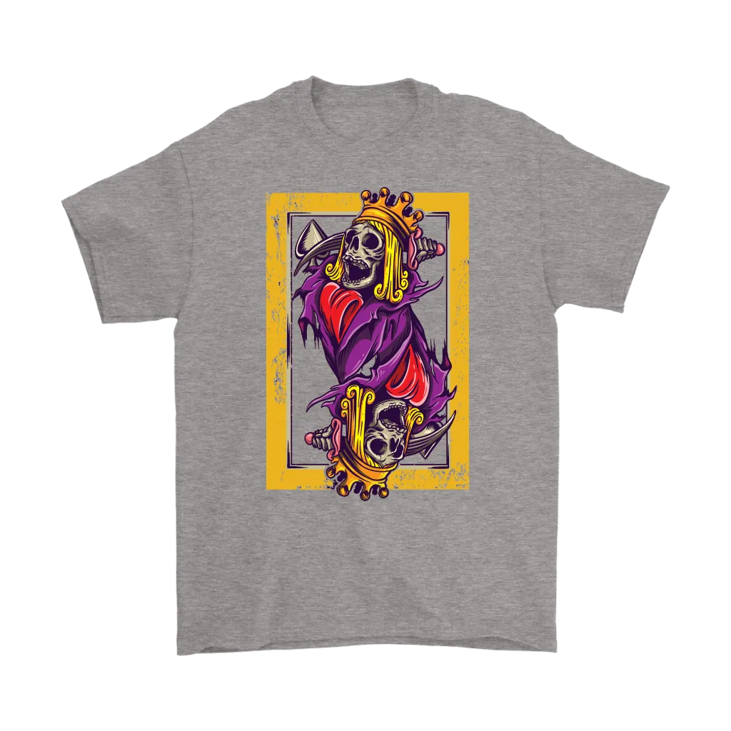 Skeleton King Playing Card T-shirt, Suicide King Shirt
