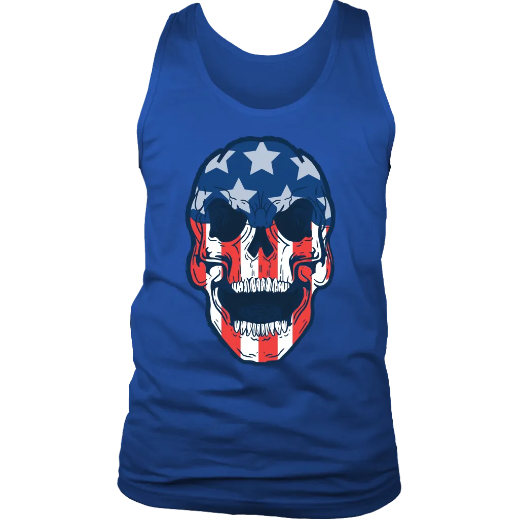 Skull Flag T-shirt, Skull Flag Gift, American Flag Skull, American Flag Gift, Skull T-shirt