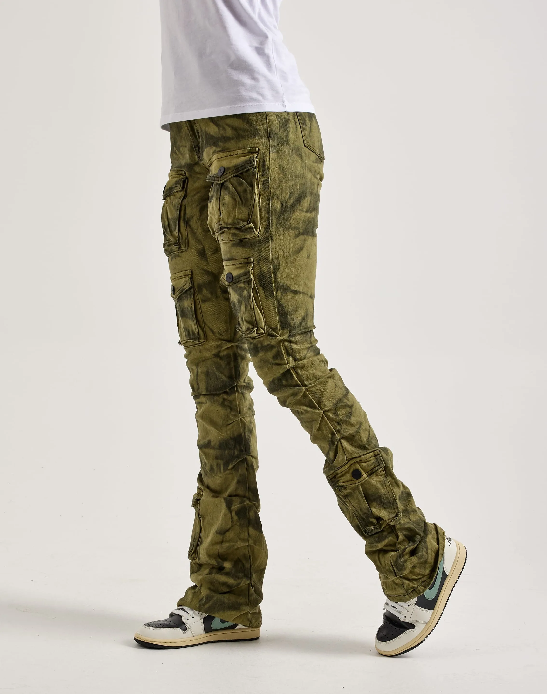 Smoke Rise High-Rise Stacked Cargo Pants