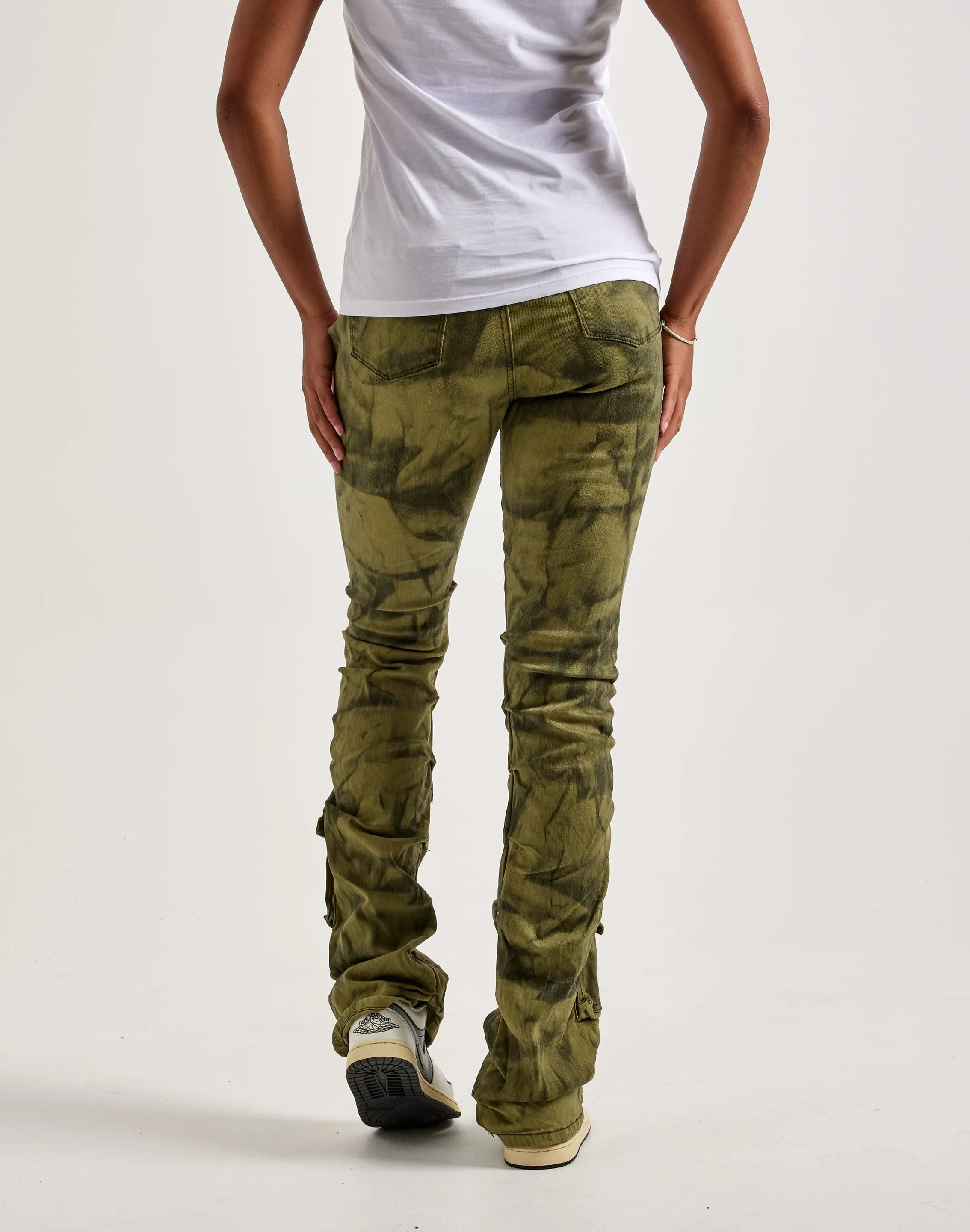 Smoke Rise High-Rise Stacked Cargo Pants
