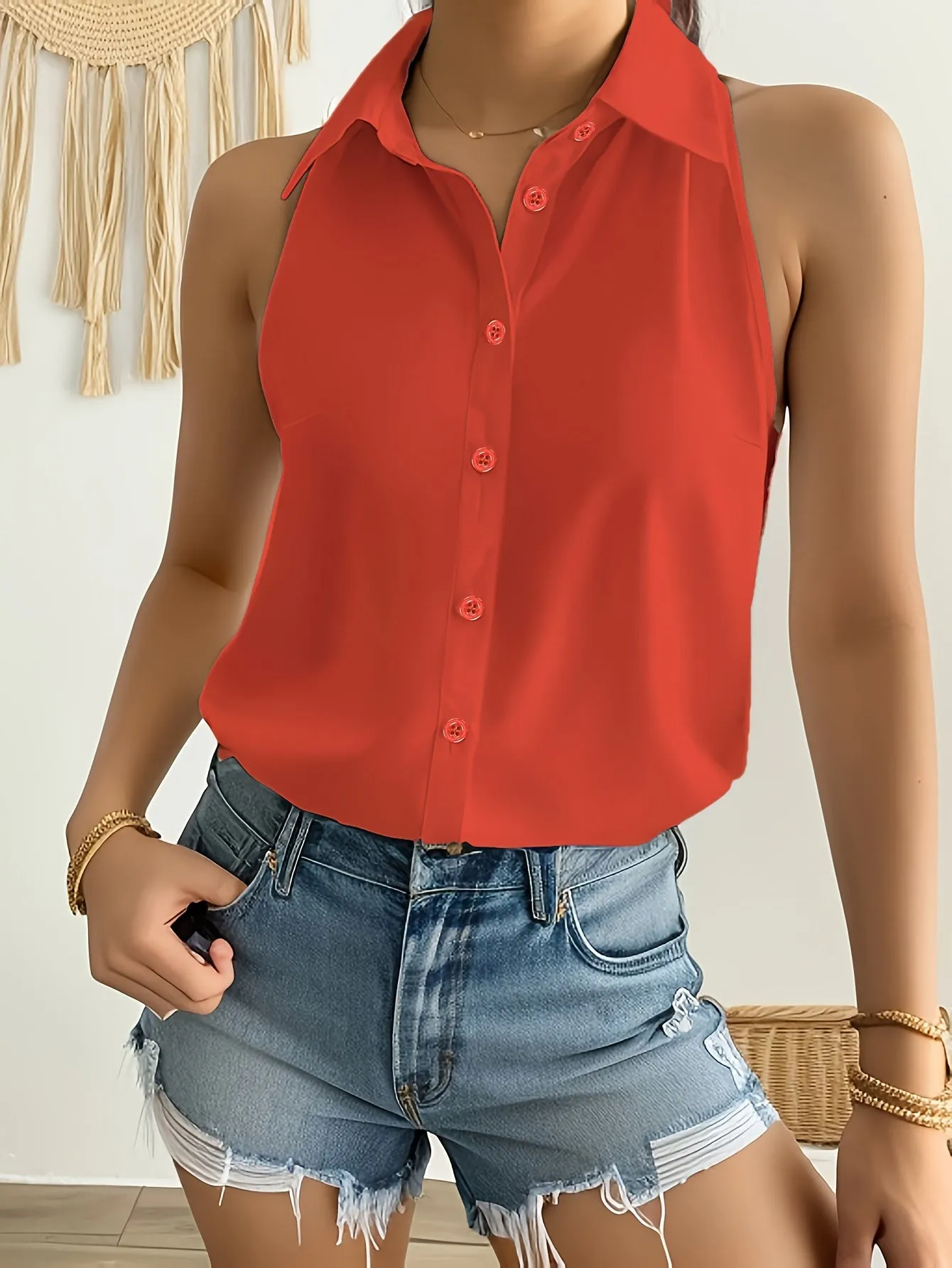 Sofia™   | Casual Lapel Button Blouse