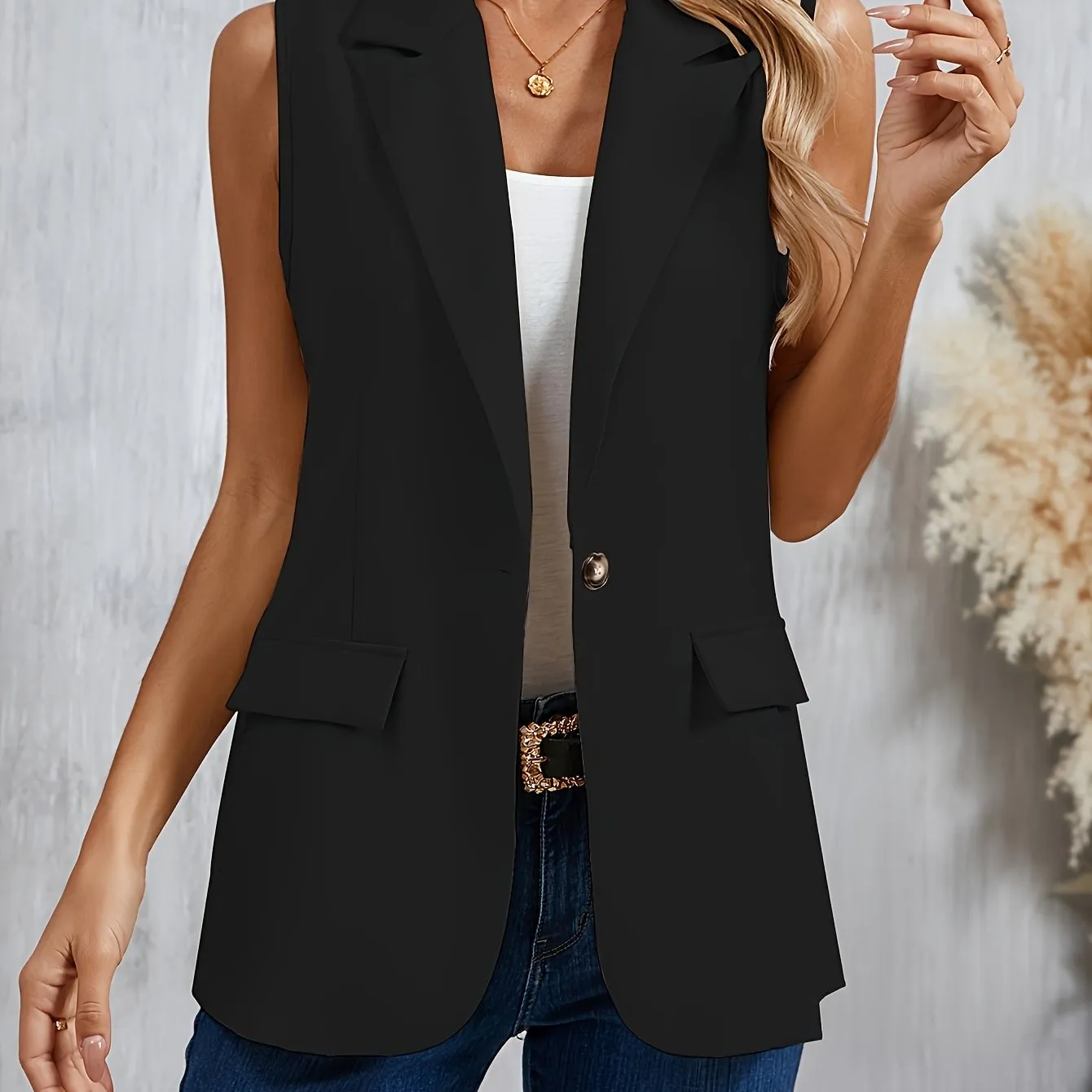 Sophie™ | Chic Sleeveless Lapel Vest