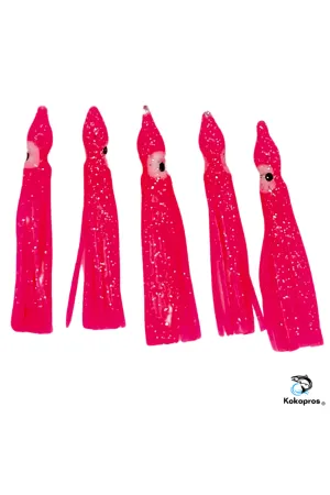 Squid skirts - KOKOPROS® Regular 6 cm Hot Pink Squid Skirts (5-PACK)