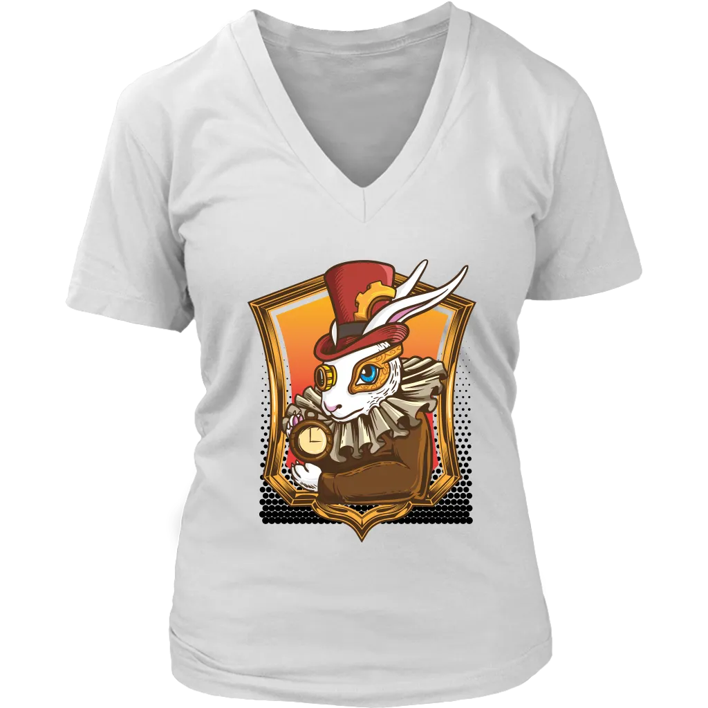 Steam Punk Rabbit T-shirt, March Hare T-shirt, Alice in Wonderland Gift, Steam Punk Gift