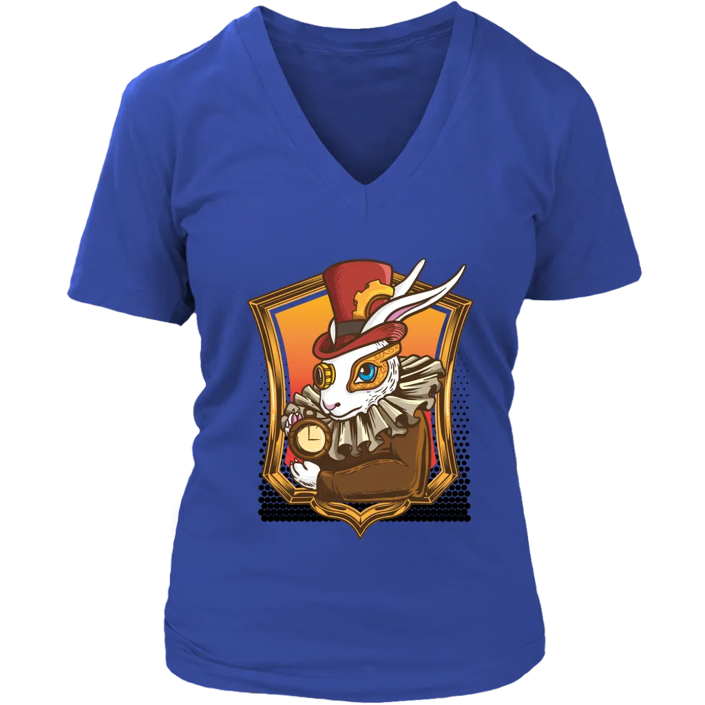 Steam Punk Rabbit T-shirt, March Hare T-shirt, Alice in Wonderland Gift, Steam Punk Gift