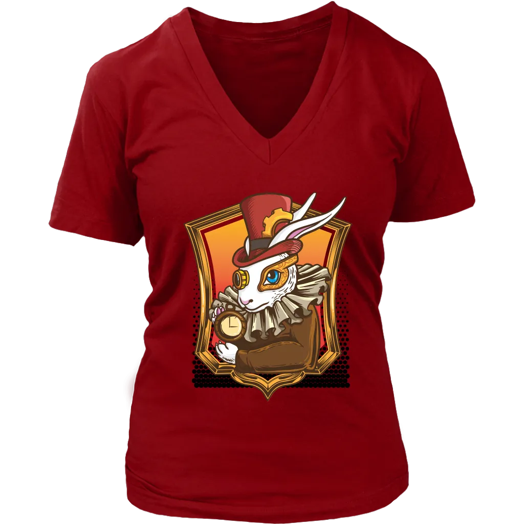 Steam Punk Rabbit T-shirt, March Hare T-shirt, Alice in Wonderland Gift, Steam Punk Gift
