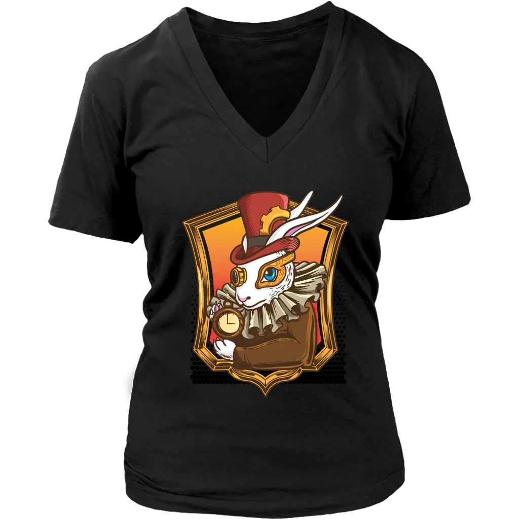 Steam Punk Rabbit T-shirt, March Hare T-shirt, Alice in Wonderland Gift, Steam Punk Gift