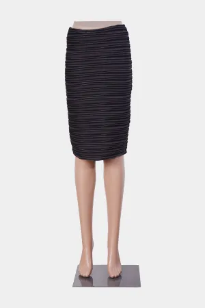 STELLA Black and Brown Textured BodyCon Pencil Skirt