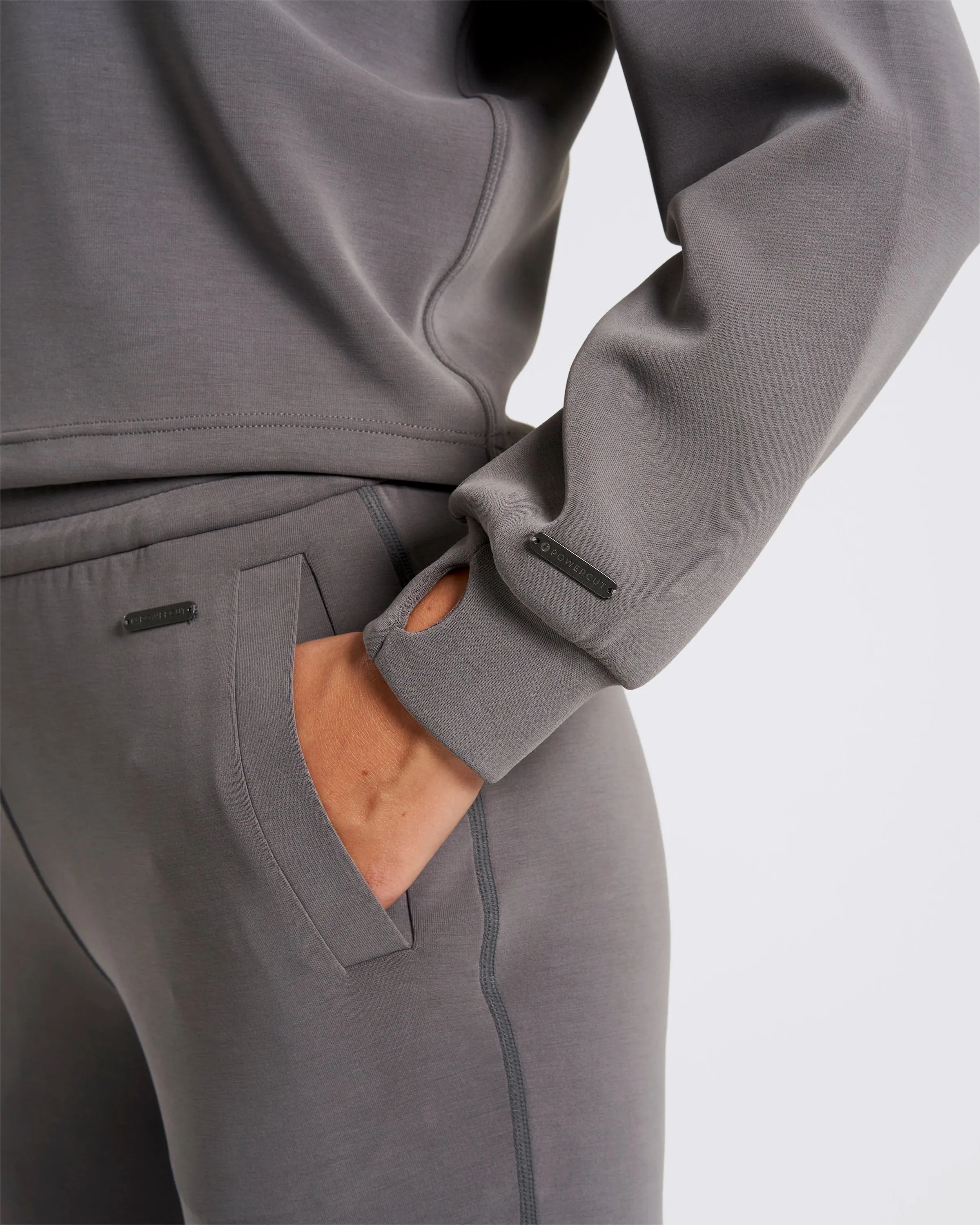 Studio UltraSoft Cropped Crew Steel Grey