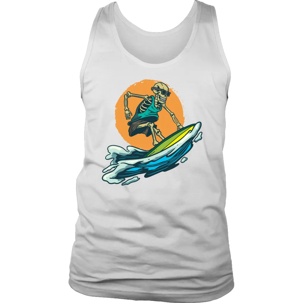 Surfer T-shirt, Gift for Surfer, Cool Surfing Skeleton T-shirt, Skeleton Surfer Shirt, Funny Surfer Shirt
