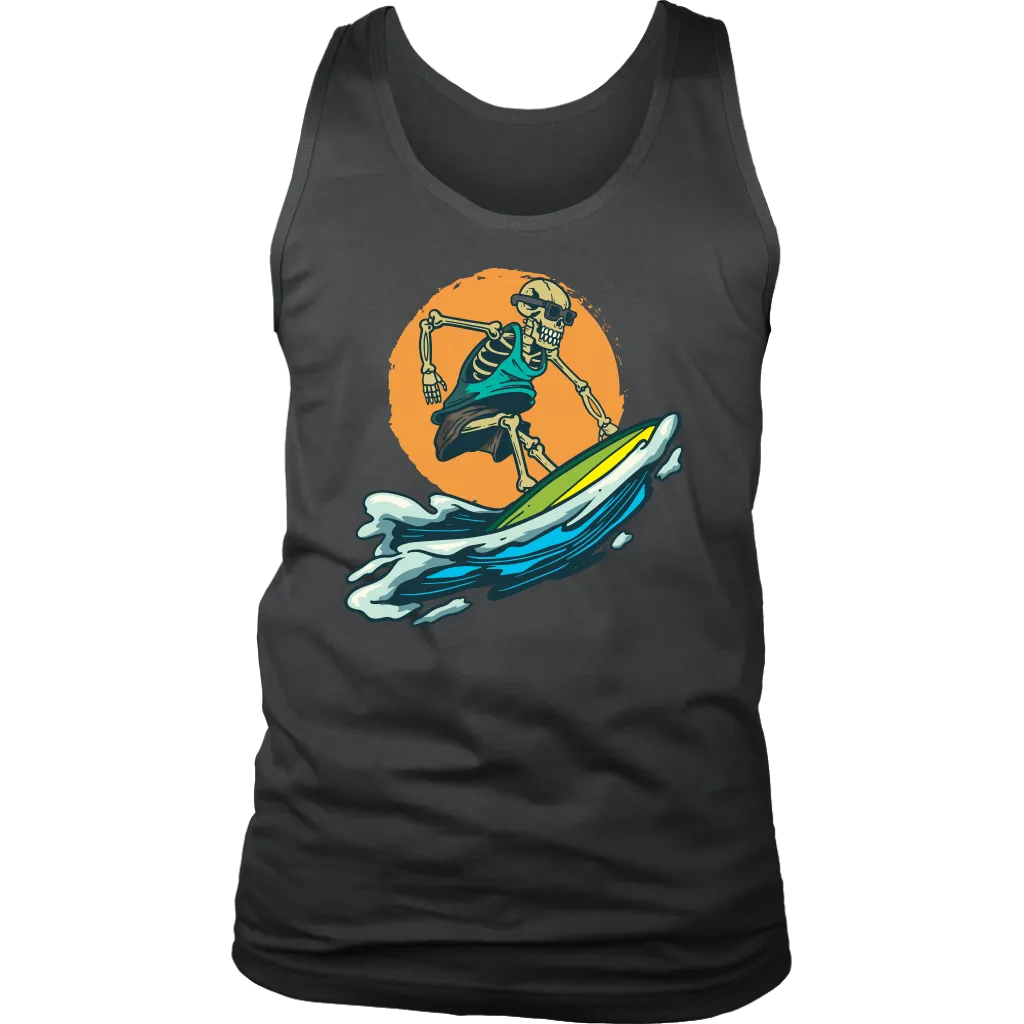 Surfer T-shirt, Gift for Surfer, Cool Surfing Skeleton T-shirt, Skeleton Surfer Shirt, Funny Surfer Shirt