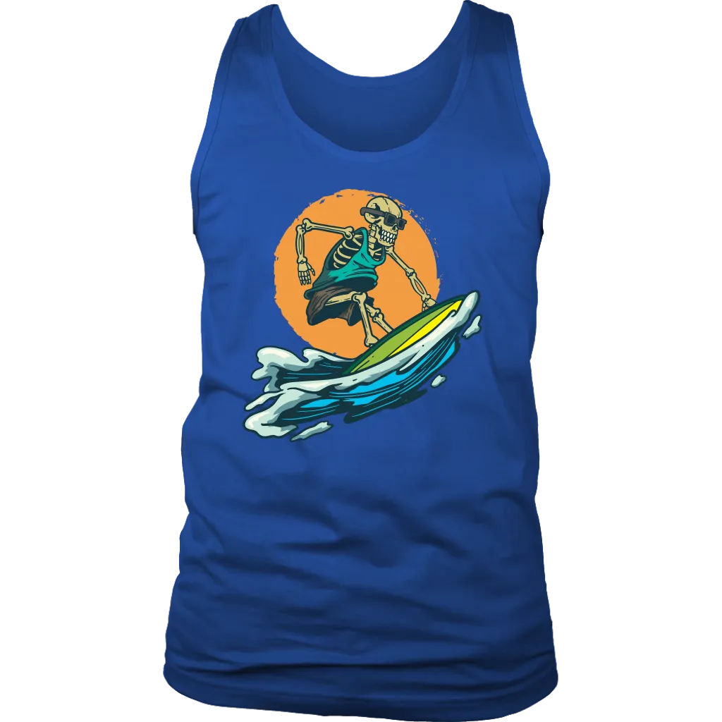 Surfer T-shirt, Gift for Surfer, Cool Surfing Skeleton T-shirt, Skeleton Surfer Shirt, Funny Surfer Shirt