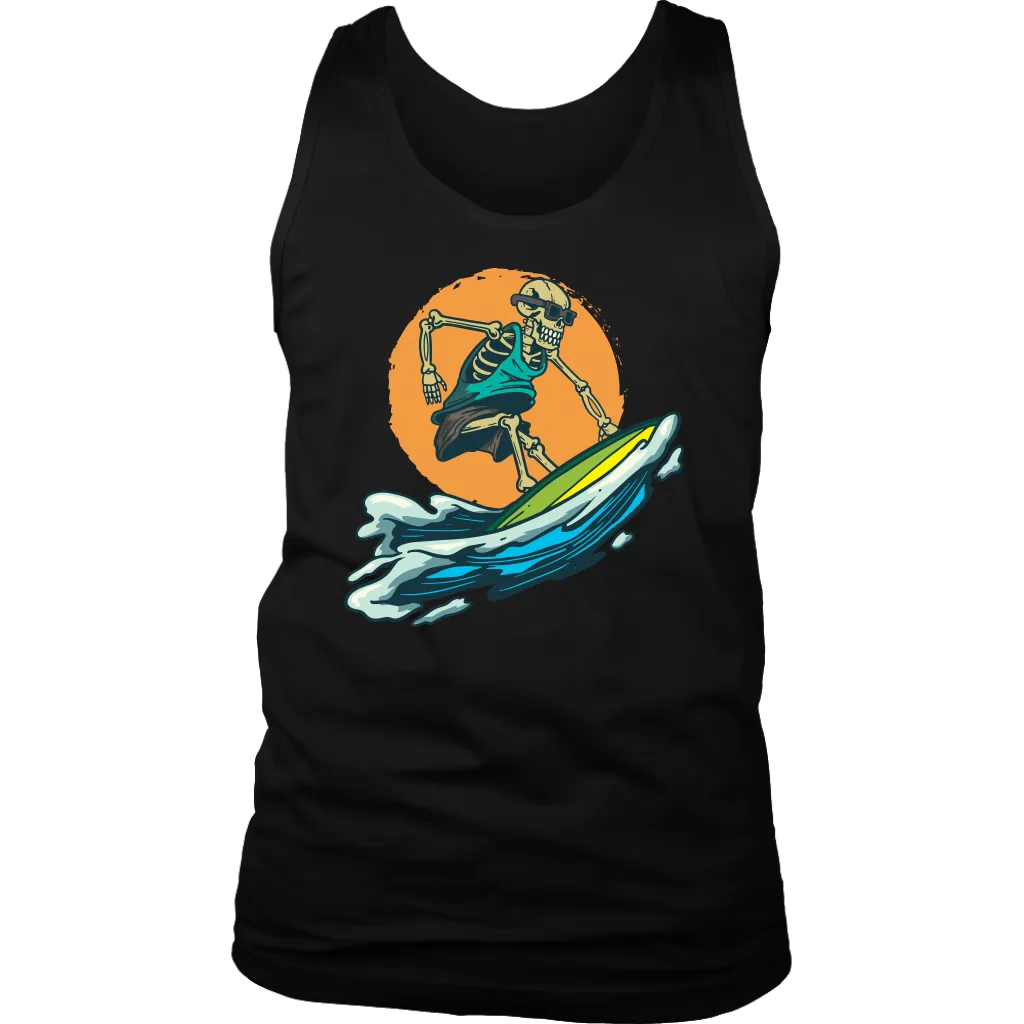 Surfer T-shirt, Gift for Surfer, Cool Surfing Skeleton T-shirt, Skeleton Surfer Shirt, Funny Surfer Shirt