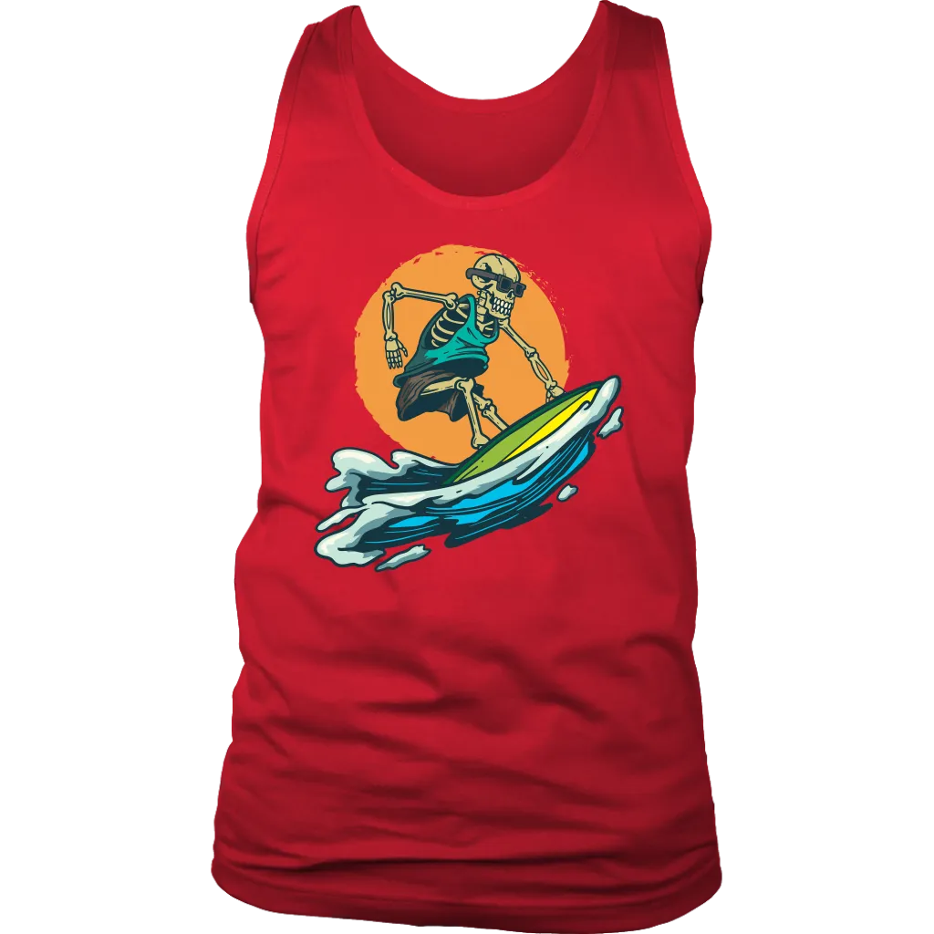 Surfer T-shirt, Gift for Surfer, Cool Surfing Skeleton T-shirt, Skeleton Surfer Shirt, Funny Surfer Shirt