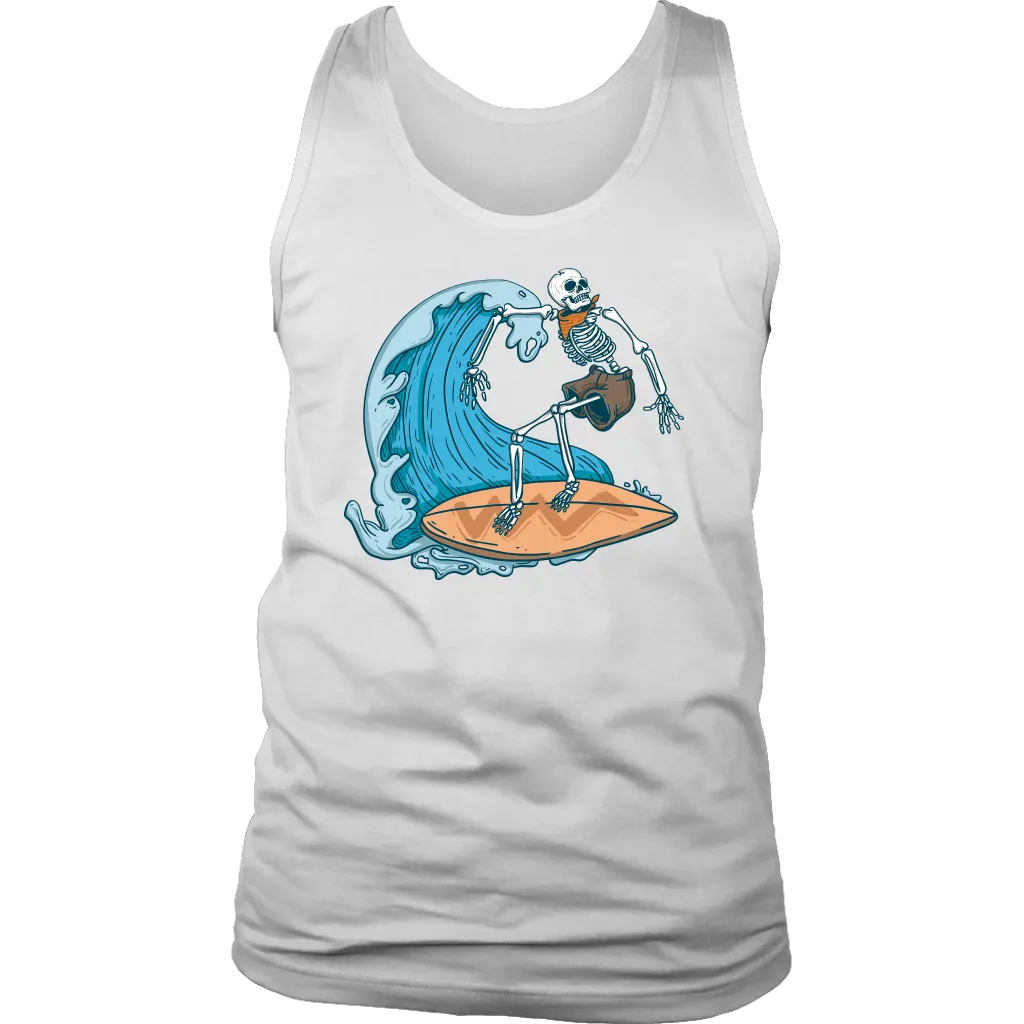Surfer T-shirt, Gift for Surfer, Surfing Skeleton T-shirt, Skeleton Surfer Shirt, Funny Surfer Shirt
