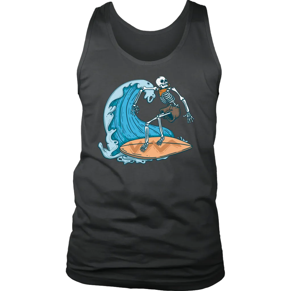 Surfer T-shirt, Gift for Surfer, Surfing Skeleton T-shirt, Skeleton Surfer Shirt, Funny Surfer Shirt
