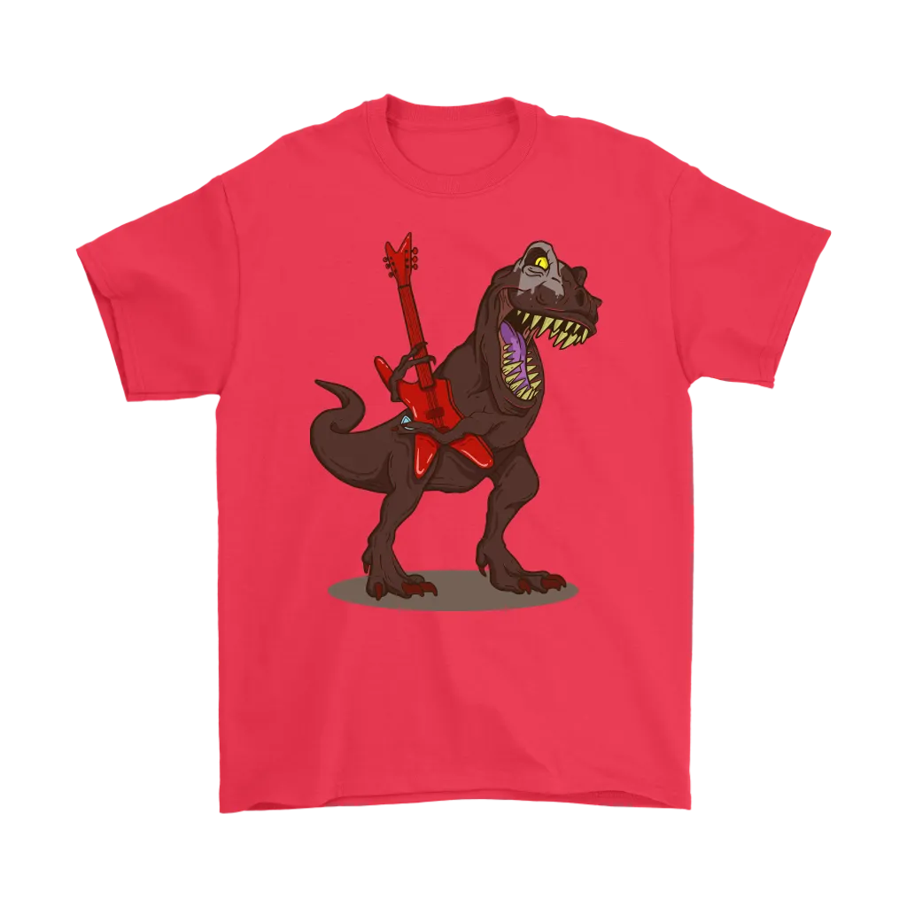 T-Rex Rocks T-shirt, Gift for Musician, Shirt for Guitarist, Dinosaur Rock Star T-shirt