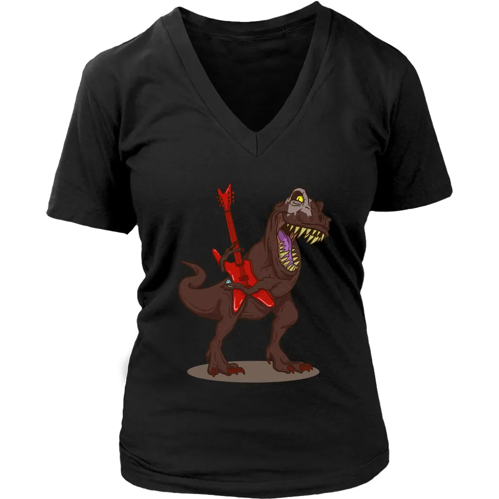 T-Rex Rocks T-shirt, Gift for Musician, Shirt for Guitarist, Dinosaur Rock Star T-shirt