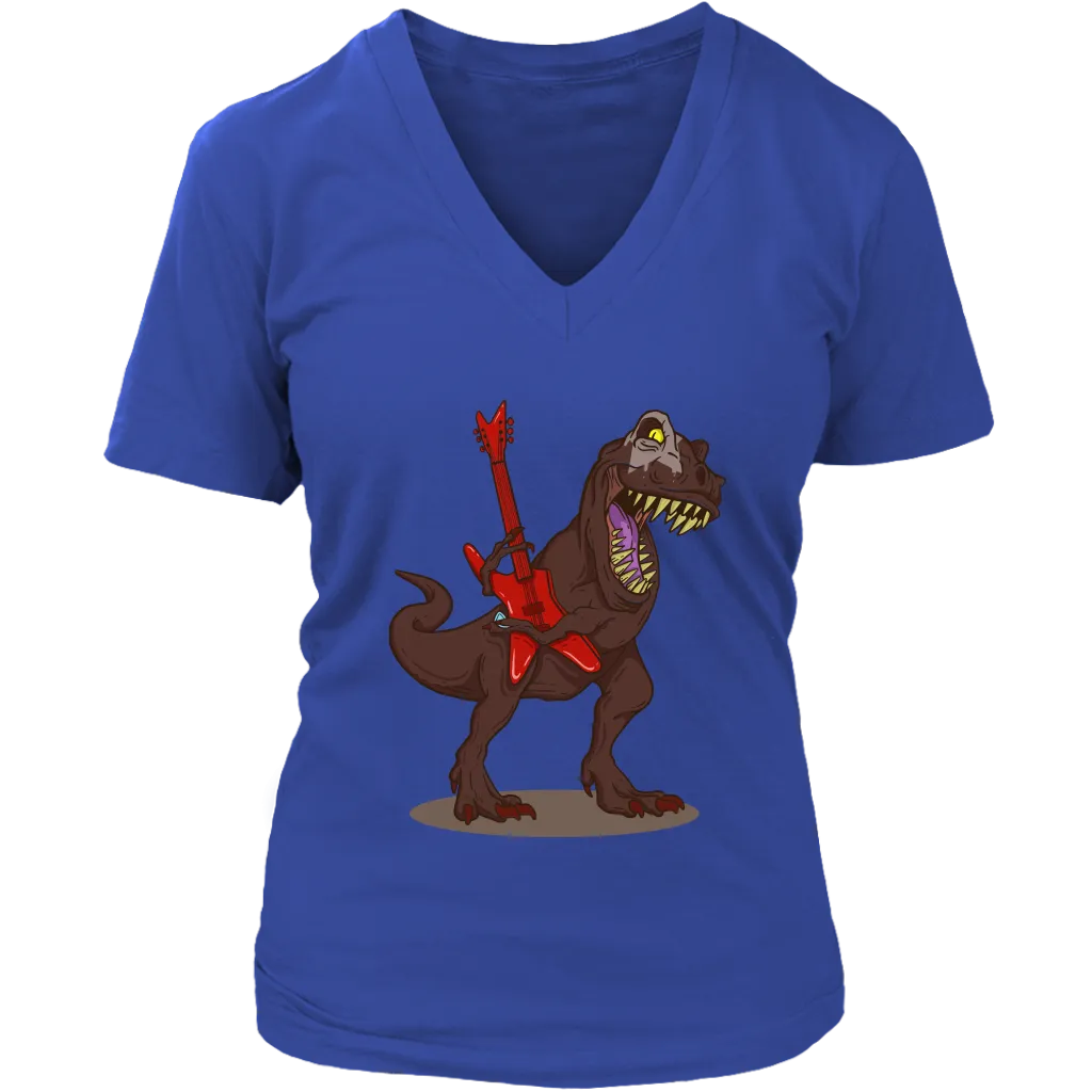 T-Rex Rocks T-shirt, Gift for Musician, Shirt for Guitarist, Dinosaur Rock Star T-shirt