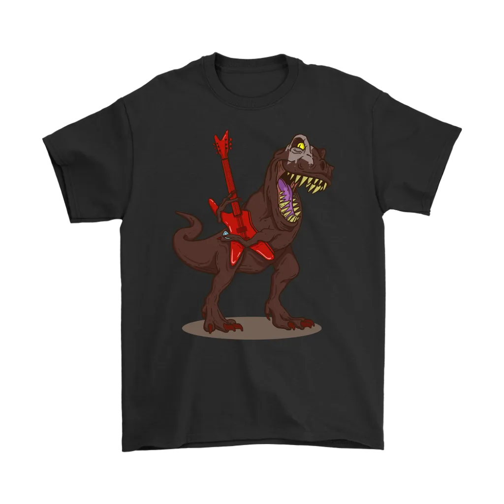 T-Rex Rocks T-shirt, Gift for Musician, Shirt for Guitarist, Dinosaur Rock Star T-shirt