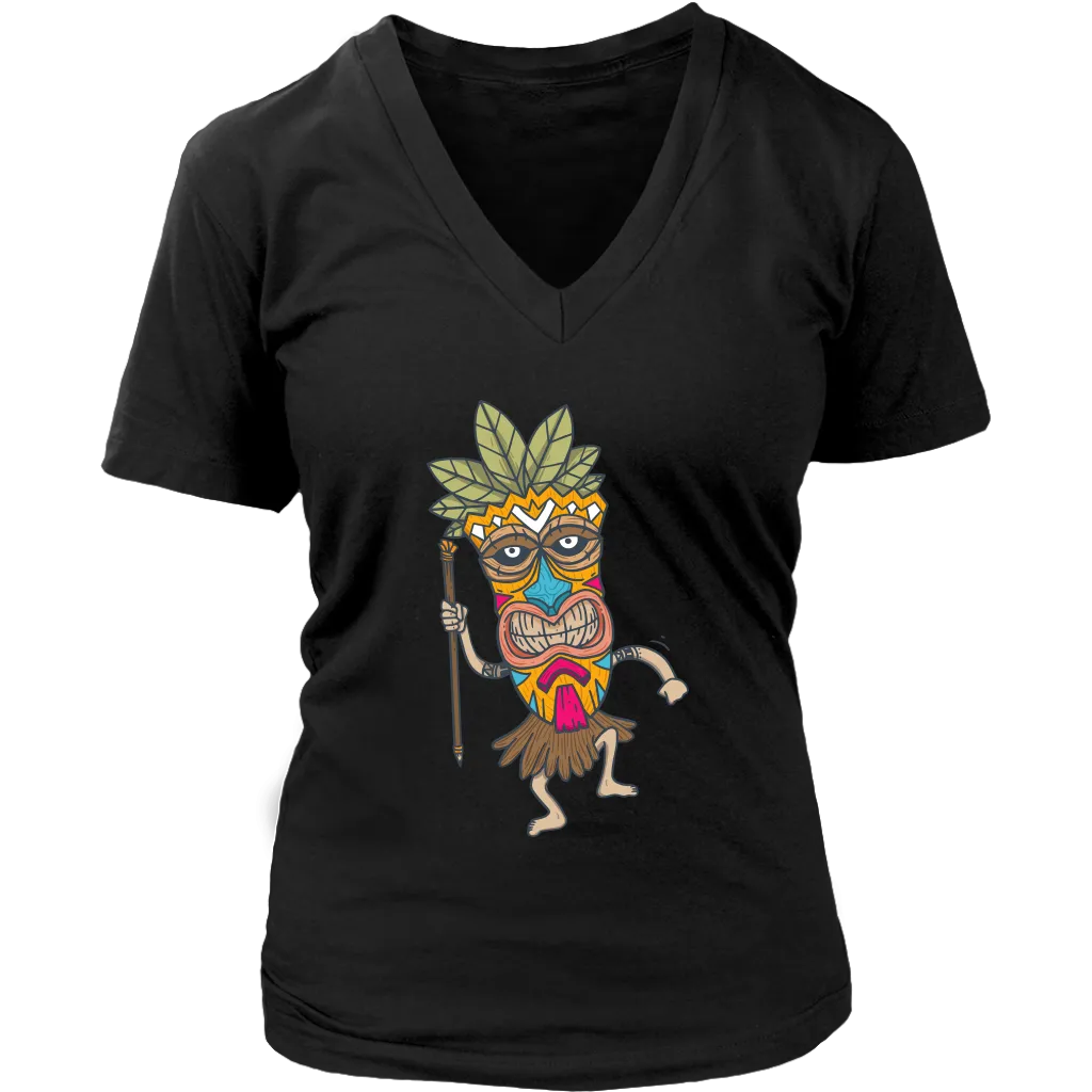 Tiki T-shirt, Gift of Tiki Mask, Tiki Mask Shirt, Dancing Tiki T-shirt