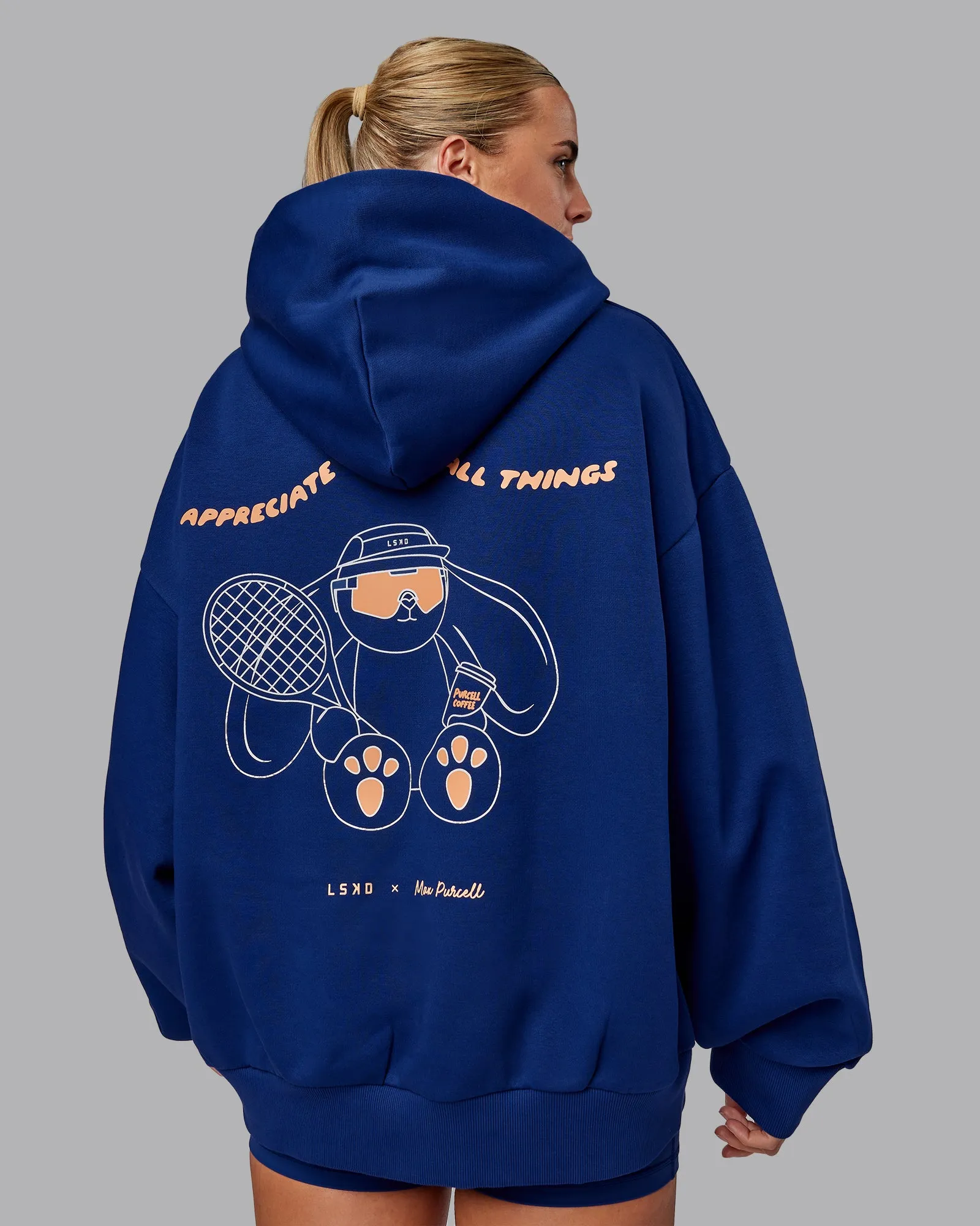 Unisex Appreciate the Small Things Oversized Hoodie - Midnight Blue