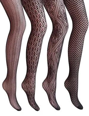 VERO MONTE Women's Patterned Fishnet Tights