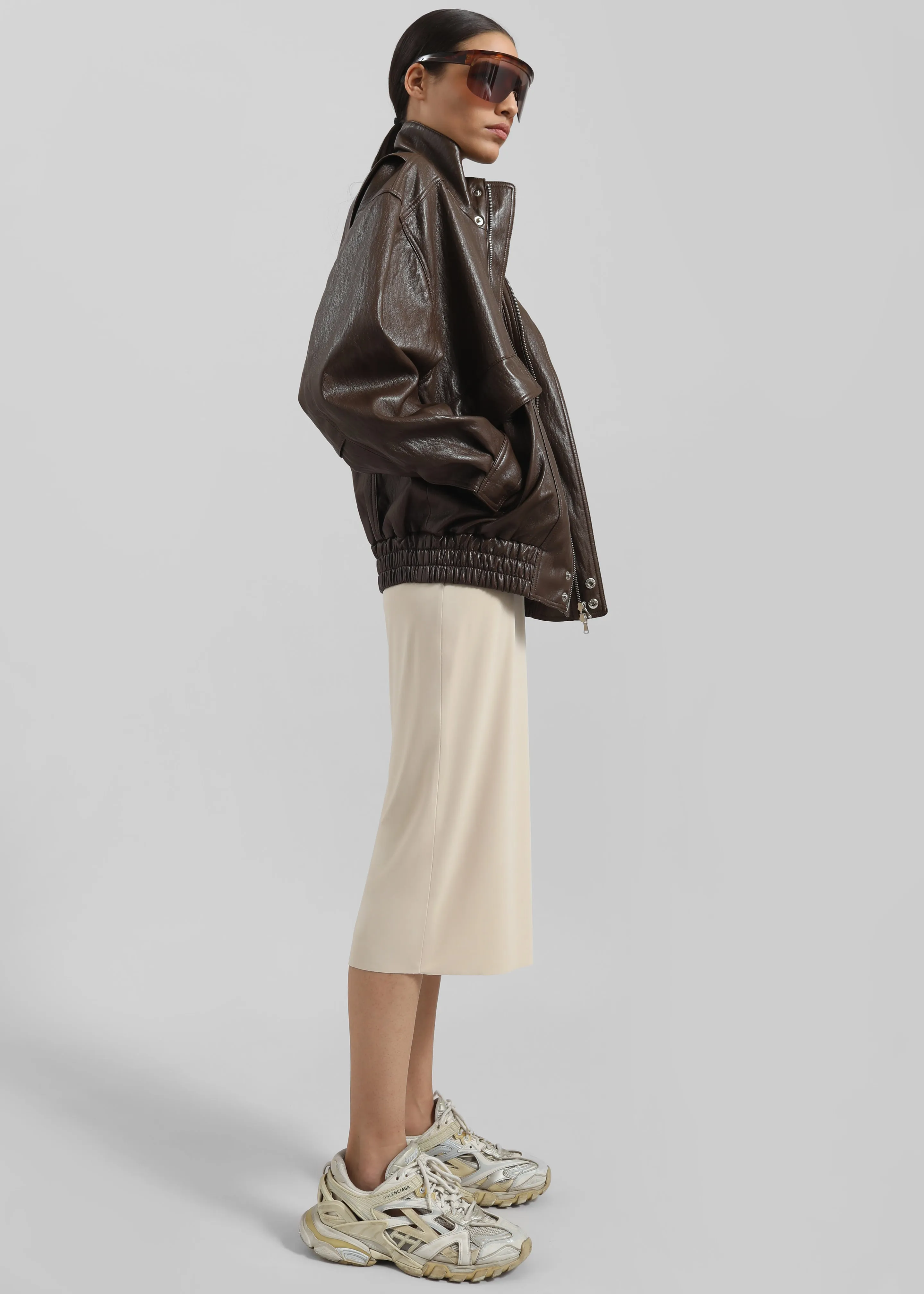Viera Midi Skirt - Beige