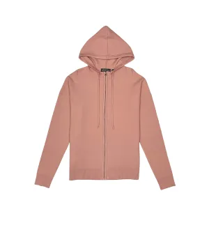 Viscos poly double knit zip up hoodie