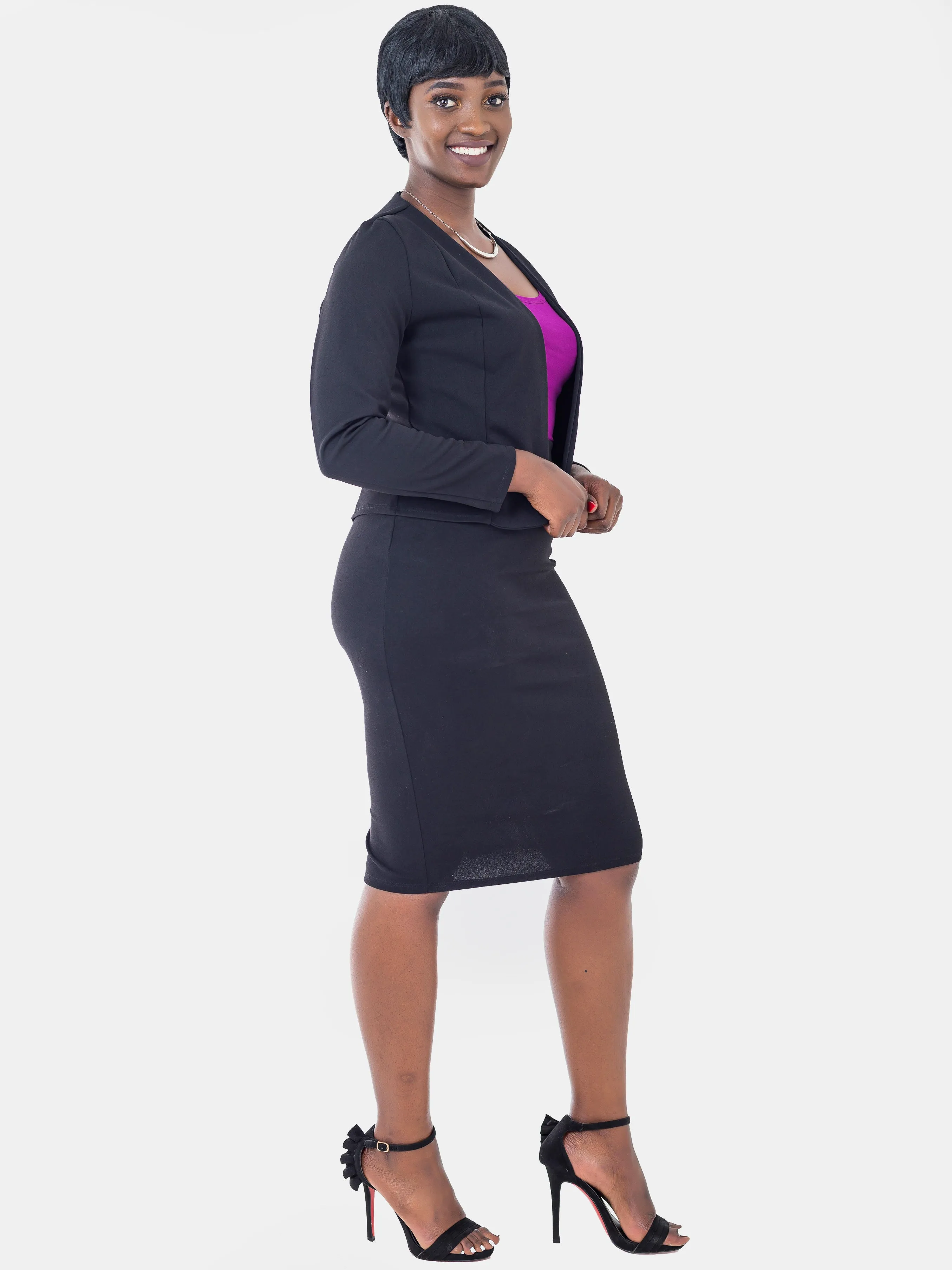 Vivo Basic Escape Pencil Skirt - Black