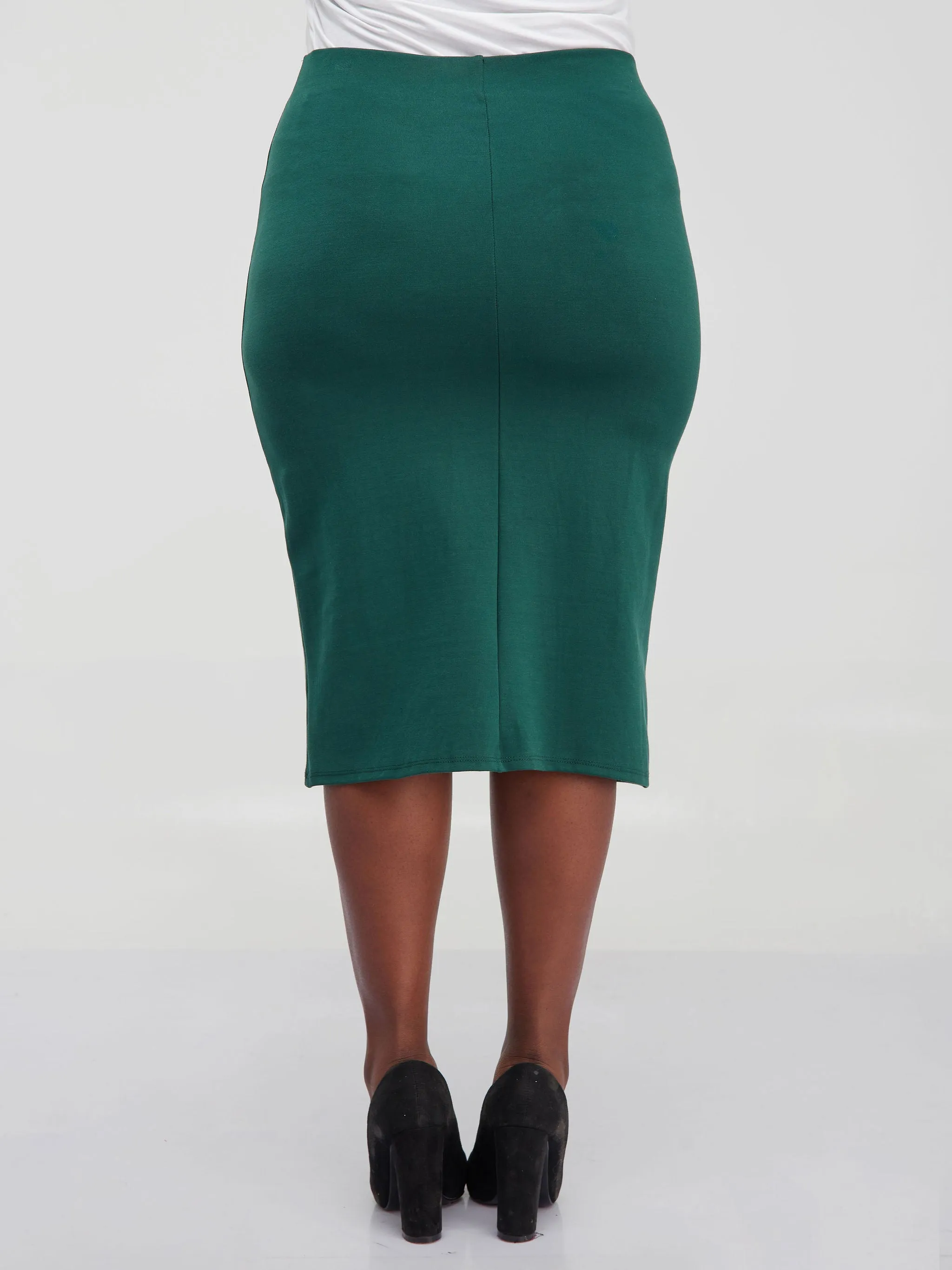 Vivo Basic Pencil Skirt - Dark Green