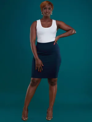 Vivo Basic Pencil Skirt - Dark Teal