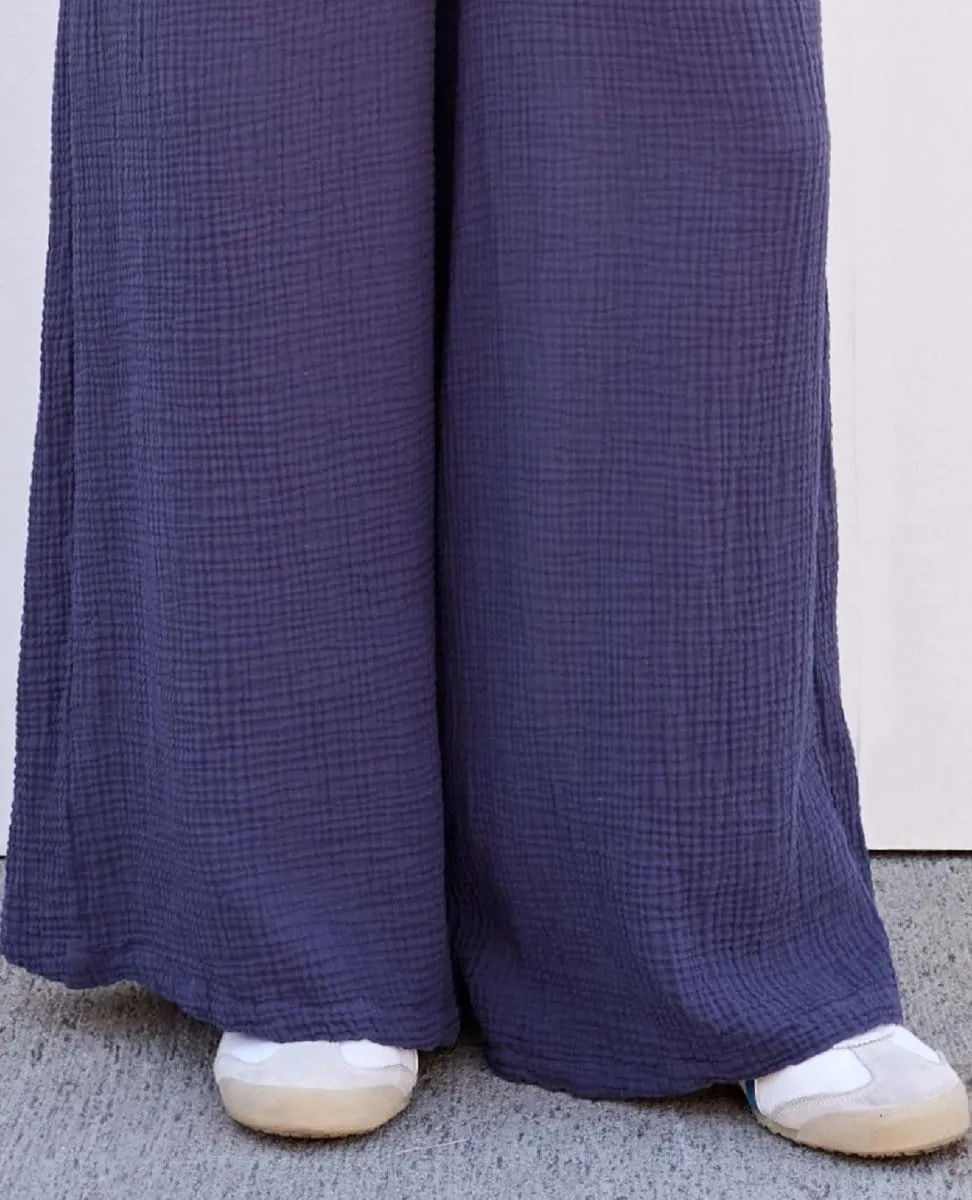 Wide Leg Pant Deep Sea Navy