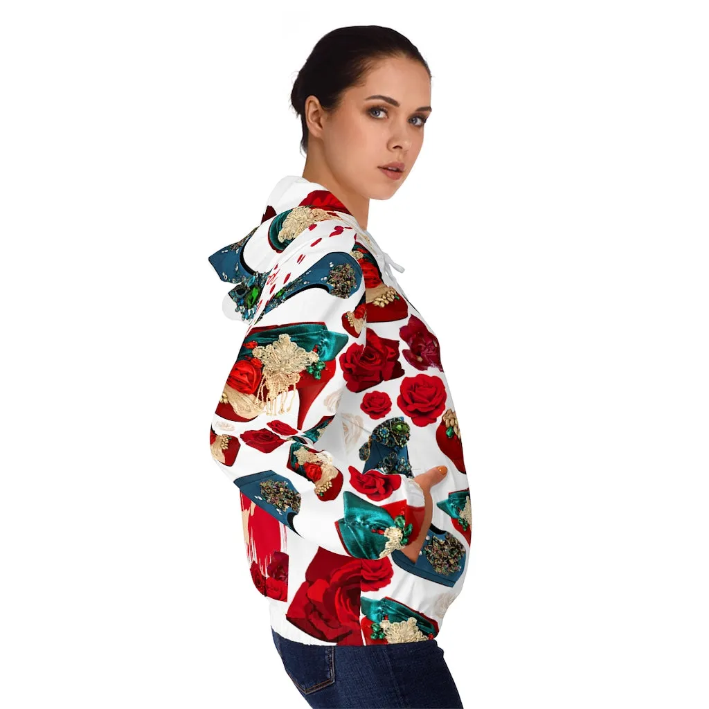 Women’s Full-Zip Hoodie 'Fiori tricolore'