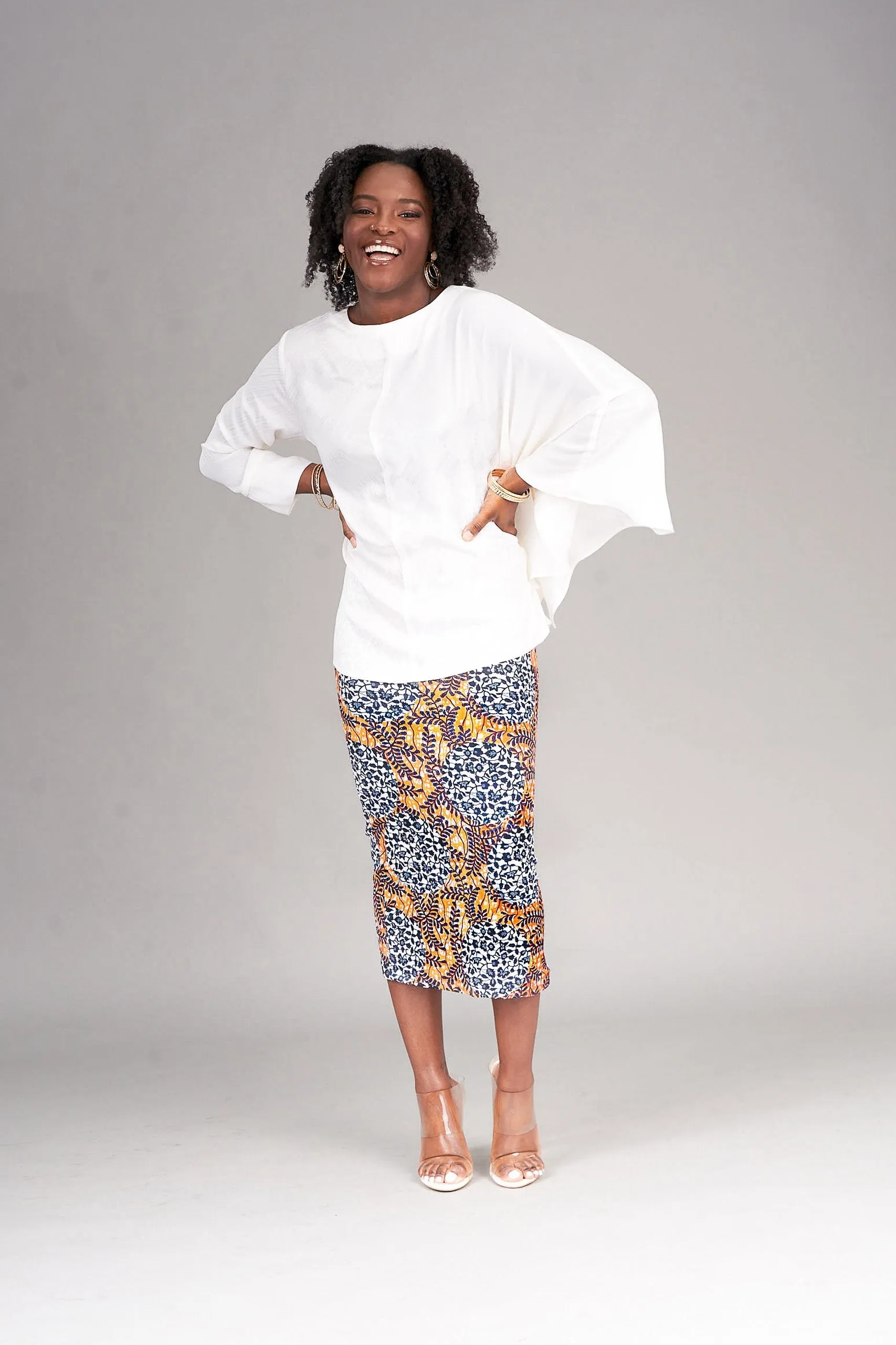 Yaayaa Draped-Sleeve Shirt