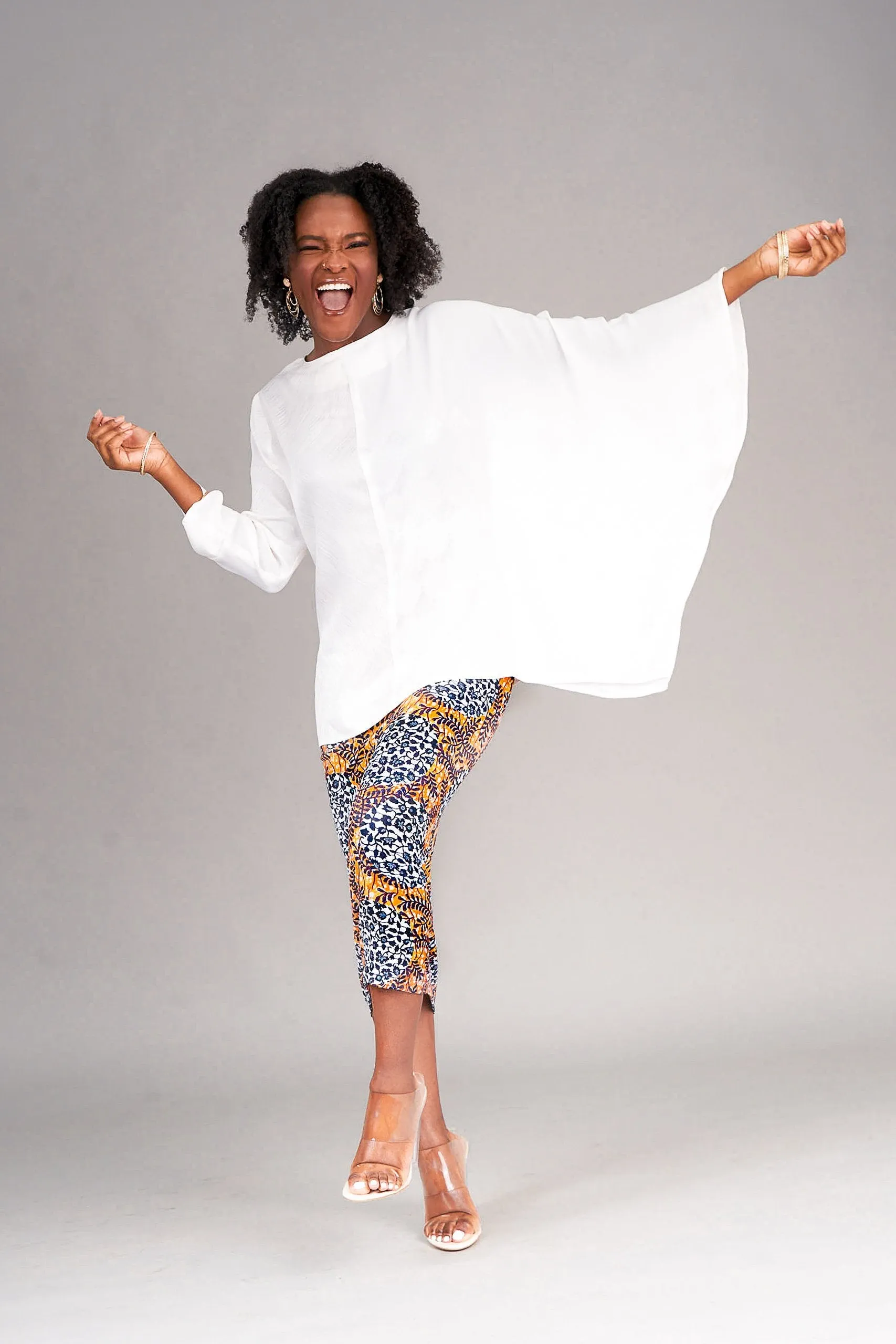 Yaayaa Draped-Sleeve Shirt