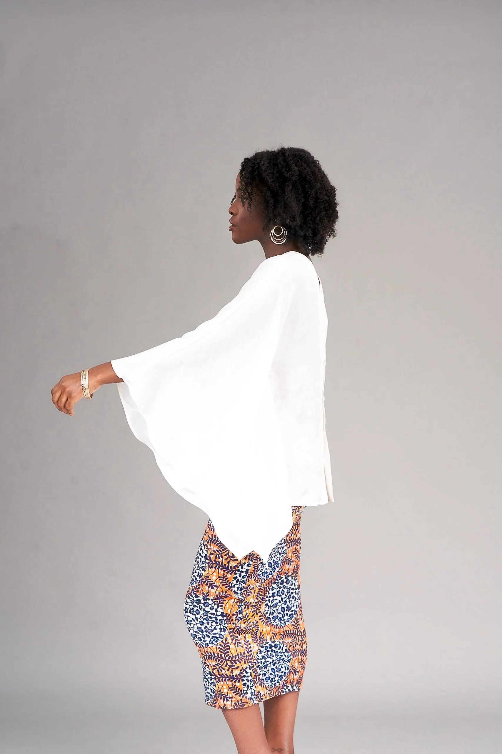 Yaayaa Draped-Sleeve Shirt