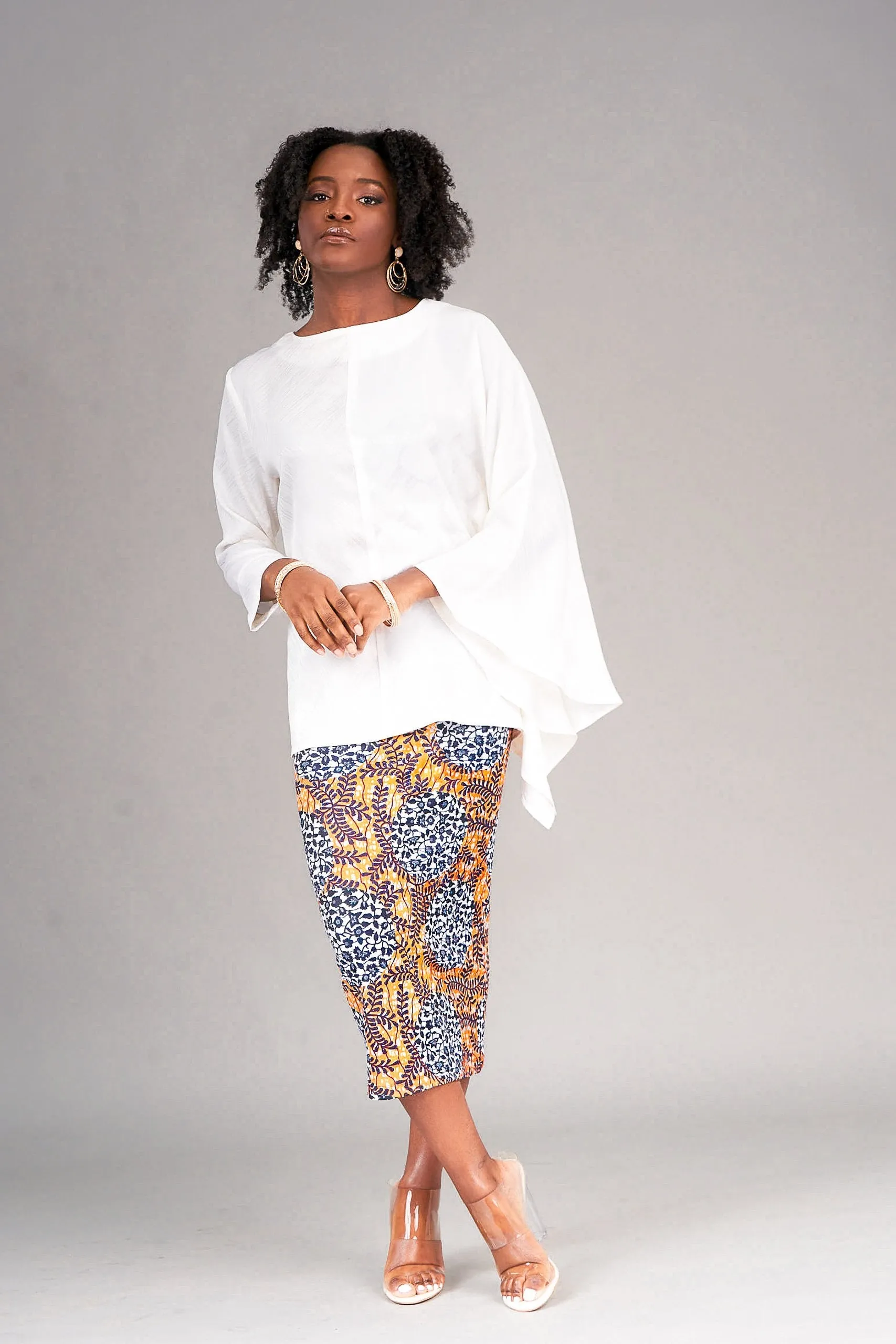 Yaayaa Draped-Sleeve Shirt